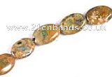 CFC17 10*14mm oval 15.5 inches fossil coral  beads Wholesale