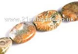 CFC18 13*18mm oval 15.5 inches fossil coral  beads Wholesale