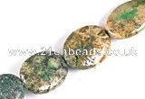 CFC19 15*20mm oval 15.5 inches fossil coral  beads Wholesale