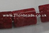 CFG1110 15.5 inches 17*22mm carved tube agate gemstone beads