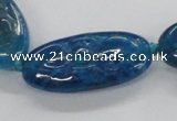 CFG1138 15.5 inches 20*40mm carved oval agate gemstone beads