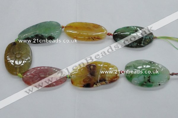 CFG1181 15.5 inches 25*40mm – 35*50mm carved freeform agate beads