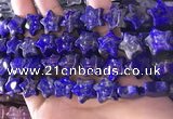 CFG1302 15.5 inches 15mm carved star lapis lazuli gemstone beads