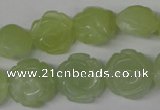 CFG233 15.5 inches 16mm carved flower New jade gemstone beads