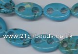 CFG291 15.5 inches 12*18mm carved oval turquoise beads