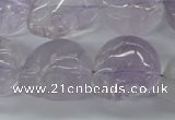 CFG342 15.5 inches 18*22mm carved skull amethyst beads