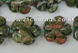 CFG451 15.5 inches 20mm carved flower unakite gemstone beads