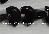 CFG791 12.5 inches 14*18mm carved animal black agate gemstone beads
