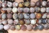 CFJ254 15.5 inches 12mm faceted round fantasy jasper beads wholesale