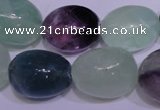CFL1075 15 inches 18*22mm nuggets natural fluorite gemstone beads