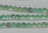 CFL115 15.5 inches 6mm faceted round green fluorite beads