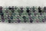 CFL1462 15.5 inches 8mm round A grade fluorite gemstone beads