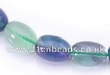 CFL25 A- grade 10*14mm egg-shaped natural fluorite gemstone bead