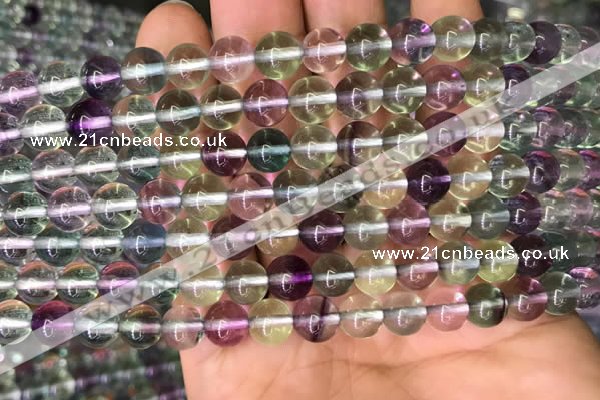 CFL587 15.5 inches 8mm round AAAAA grade fluorite gemstone beads
