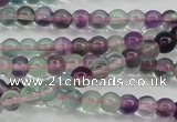 CFL901 15.5 inches 4mm round rainbow fluorite gemstone beads