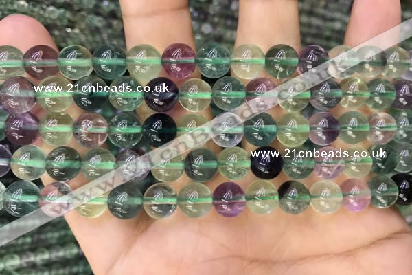 CFL920 15.5 inches 8mm round fluorite gemstone beads