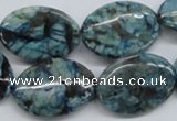 CFS113 15.5 inches 18*25mm oval blue feldspar gemstone beads