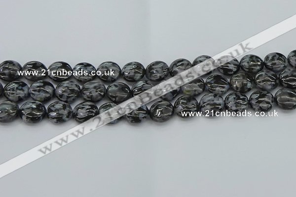 CFS312 15.5 inches 12mm flat round feldspar gemstone beads