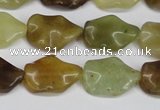 CFW164 15.5 inches 15*20mm wavy flower jade gemstone beads