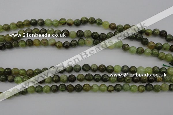 CGA131 15.5 inches 6mm round natural green garnet beads wholesale