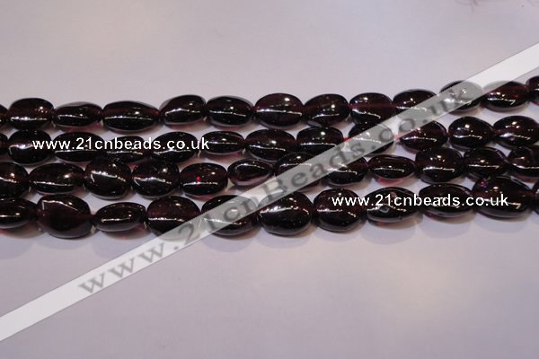 CGA397 15 inches 7*9mm oval natural red garnet beads wholesale