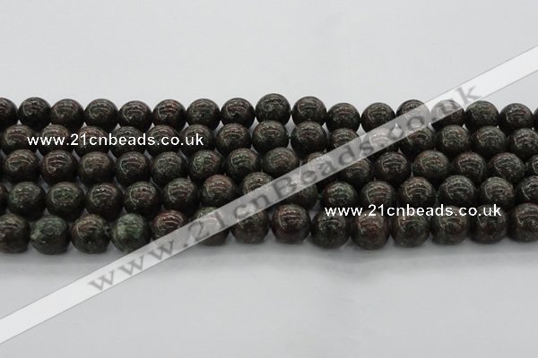 CGA553 15.5 inches 10mm round red green garnet gemstone beads