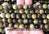 CGA863 15 inches 10mm round green garnet beads wholesale