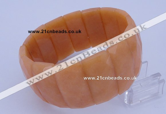 CGB307 8 inches 14*30mm faceted rectangle red aventurine bracelet
