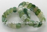CGB3128 7.5 inches 10*20mm faceted oval agate bracelets