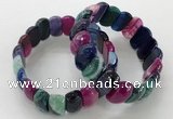 CGB3133 7.5 inches 10*20mm faceted oval agate bracelets