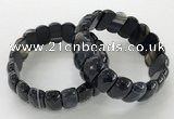 CGB3134 7.5 inches 10*20mm faceted oval agate bracelets