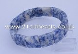 CGB314 7.5 inches 13*13mm faceted square blue spot gemstone bracelet