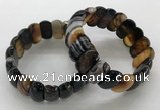CGB3151 7.5 inches 11*23mm faceted oval agate bracelets