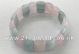 CGB3224 7.5 inches 12*20mm oval mixed gemstone bracelets