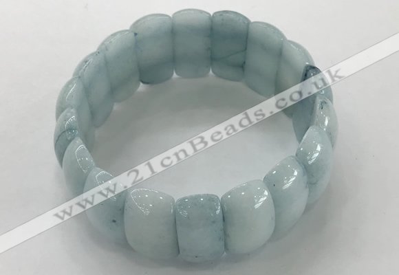 CGB3242 7.5 inches 12*25mm oval imitation aquamarine bracelets