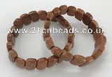 CGB3277 7.5 inches 10*15mm faceted marquise goldstone bracelets