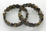 CGB3285 7.5 inches 10*15mm faceted oval yellow tiger eye bracelets