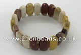 CGB3319 7.5 inches 10*20mm faceted oval mookaite bracelets
