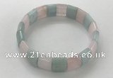 CGB3332 7.5 inches 10*15mm rectangle mixed gemstone bracelets