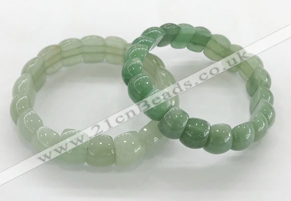 CGB3370 7.5 inches 10*15mm oval green aventurine bracelets