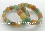CGB3371 7.5 inches 10*15mm oval mixed aventurine bracelets