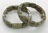 CGB3410 7.5 inches 15*21mm unakite gemstone bracelets