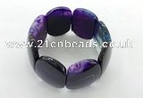 CGB3493 7.5 inches 30*40mm oval agate gemstone bracelets