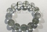 CGB4050 7.5 inches 18mm round green phantom quartz beaded bracelets