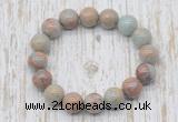 CGB5369 10mm, 12mm round serpentine jasper beads stretchy bracelets