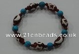CGB61 2PCS Tibetan agate dZi beads,red agate & turquoise beads bracelet