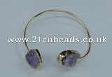 CGB776 13*18mm - 15*20mm freeform druzy agate gemstone bangles