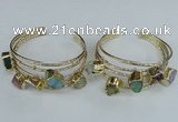 CGB790 12*16mm - 13*18mm freeform druzy agate gemstone bangles