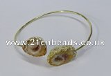 CGB881 13*18mm - 20*25mm freeform druzy agate gemstone bangles