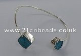 CGB891 12mm - 14*15mm freeform druzy agate gemstone bangles